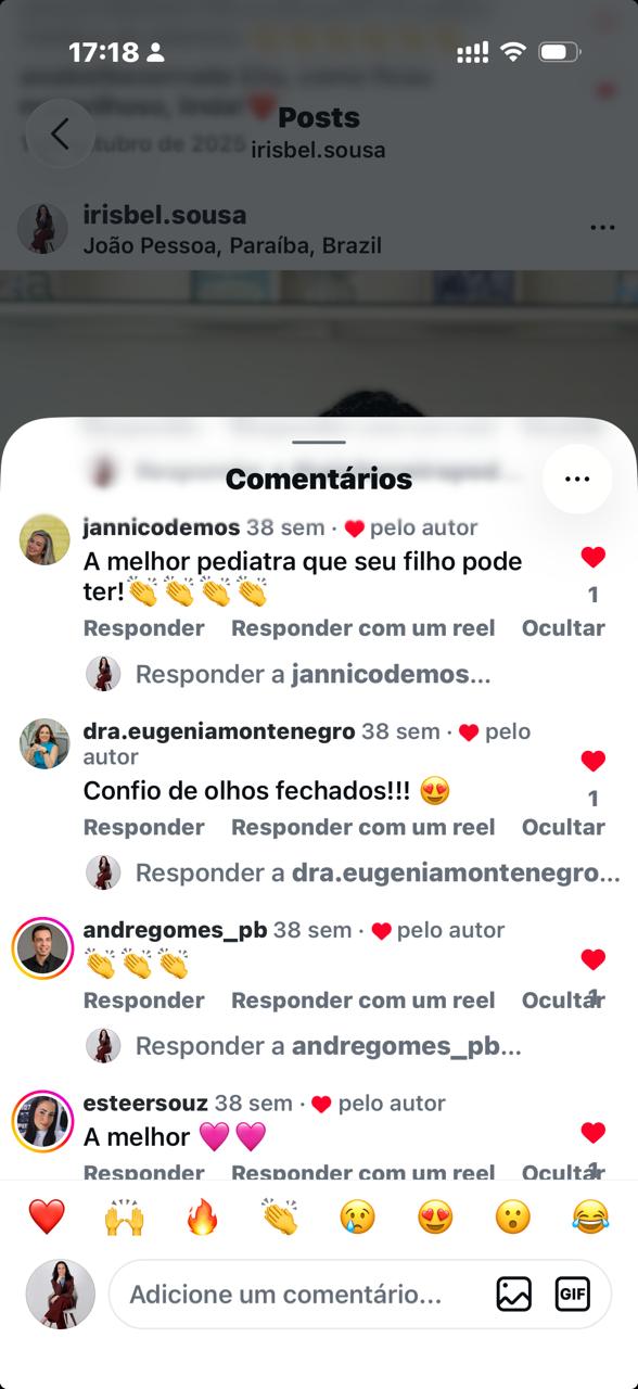 Depoimento de responsável paciente Dra. Irisbel Sousa - Pediatra Integrativa João Pessoa
